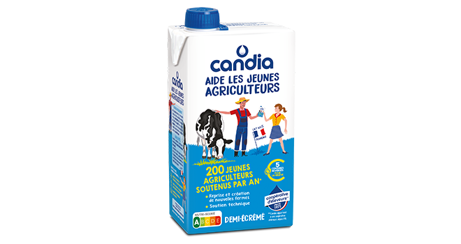 Pour l’achat d’une brique de lait, 5 centimes seront reversés au fond solidaire de la coopérative Sodiaal destiné aux jeunes agriculteurs. Photo : DR Pour l’achat d’une brique de lait, 5 centimes seront reversés au fond solidaire de la coopérative Sodiaal destiné aux jeunes agriculteurs. Photo : DR