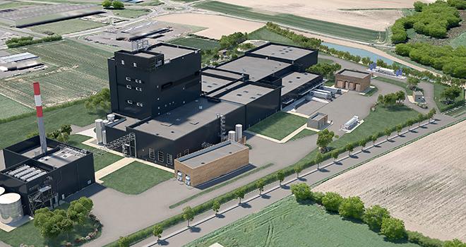 L’unité de production et sa tour de séchage du lait verront le jour en 2020 à Landivisiau (Finistère). DR L’unité de production et sa tour de séchage du lait verront le jour en 2020 à Landivisiau (Finistère).