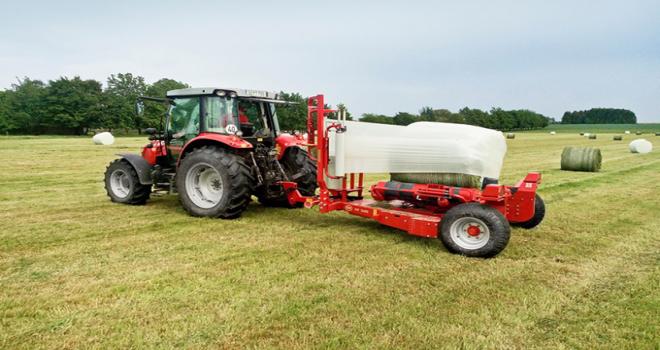 L’enrubanneuse tourne plus vite chez Vicon. Photo : Vicon